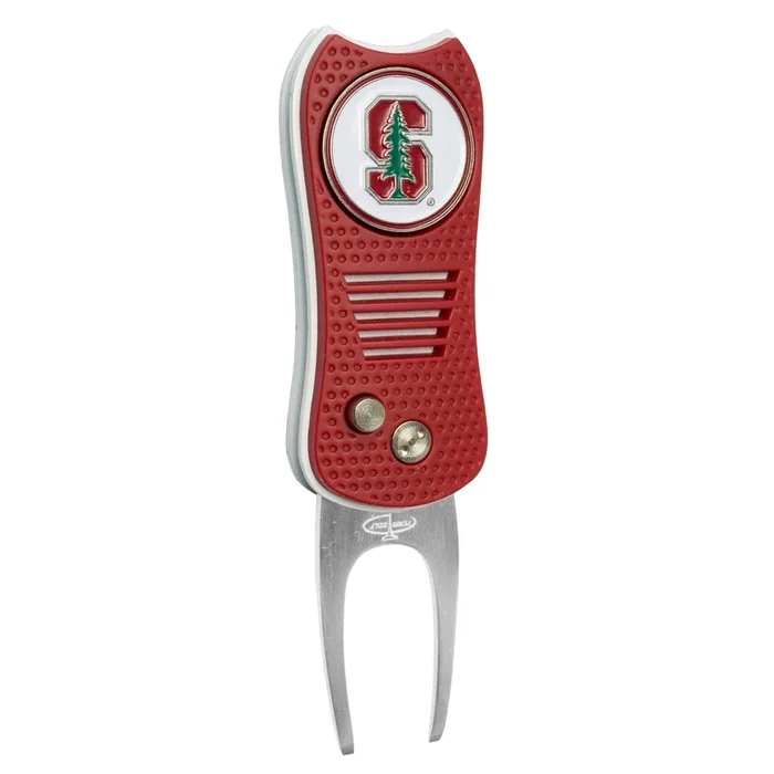 NCAA Switchblade Divot Repair Tool with Double-Sided Removable Magnetic Ball Marker (Stanford Cardinals)