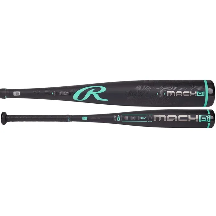 New 2025 Rawlings Mach AI -10 (2-3/4″) USSSA Baseball Bat Black/Green