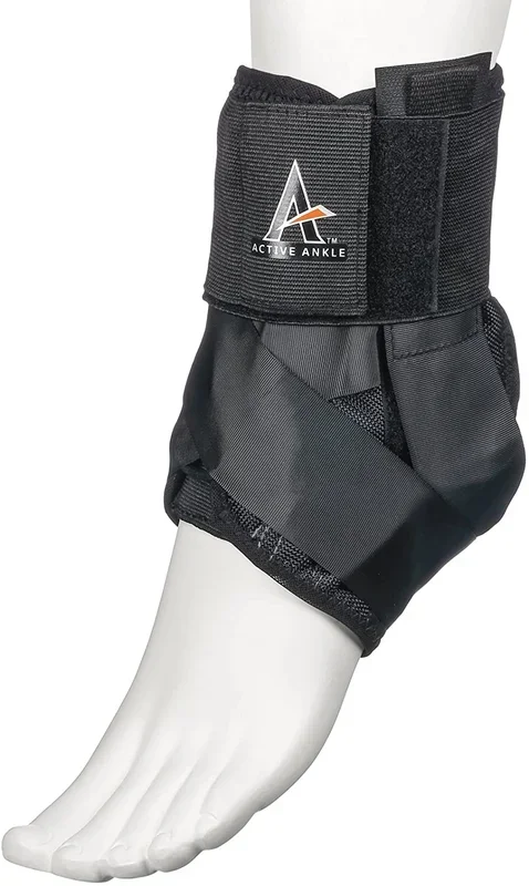 New Active Ankle AS1 Pro Lace Up Ankle Brace, Ankle Stabilizer X-Small Black