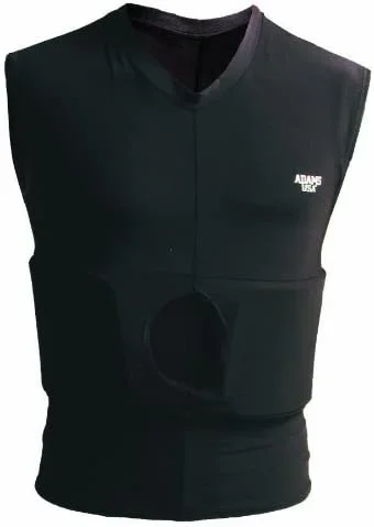 New Adams Football Wear 3-Piece Pad Compression Shirt Youth Medium Flac Jacket Black