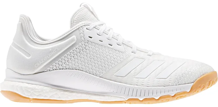 New Adidas Crazyflight X 3 Volleyball Shoe Women’s White/Tan D97831 Size 7