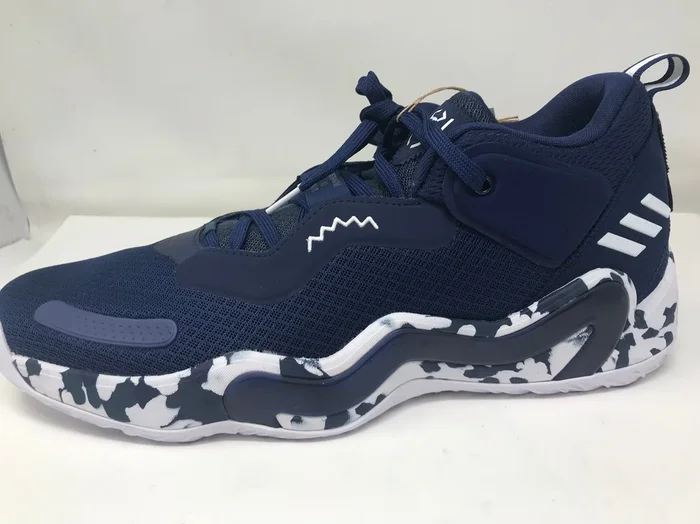 New adidas D.O.N. Issue 3 Shoe – Unisex Basketball Men 9.5/Women 10.5 Navy/White