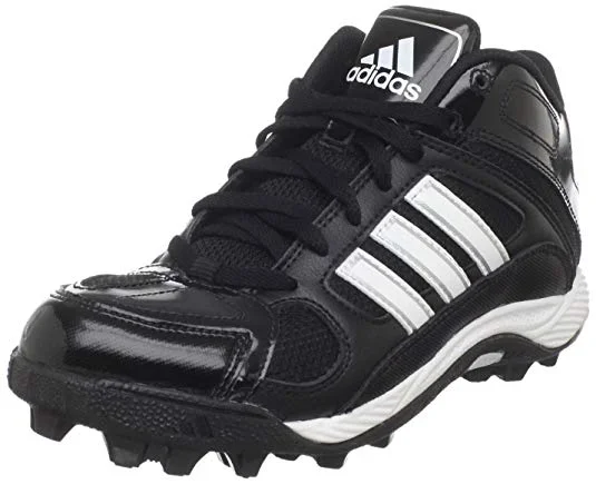 New Adidas Destroy MD J Mid Football Cleat 13K Little Kids Black/White