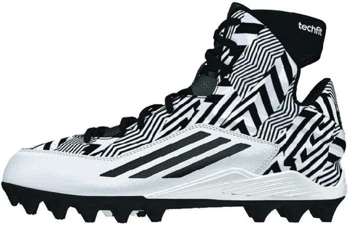 New Adidas Filthyquick 2.0 Mid Junior 4.5 Football Molded Cleats Black/White