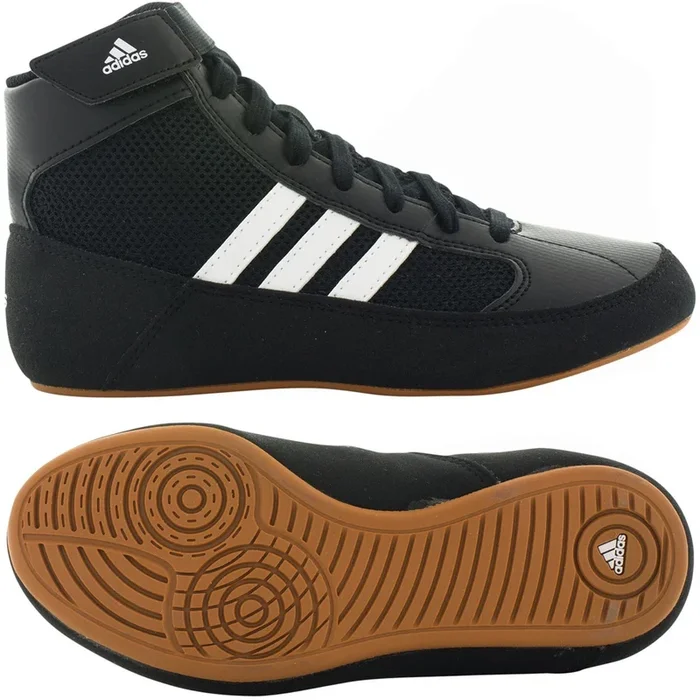 New Adidas G96983 HVC Wrestling Shoes Mens Size 8.5 Black/White
