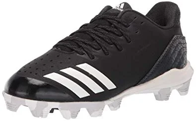 New Adidas Icon 4 MD Kids’ Size 4 Molded Baseball Cleat Black/White5