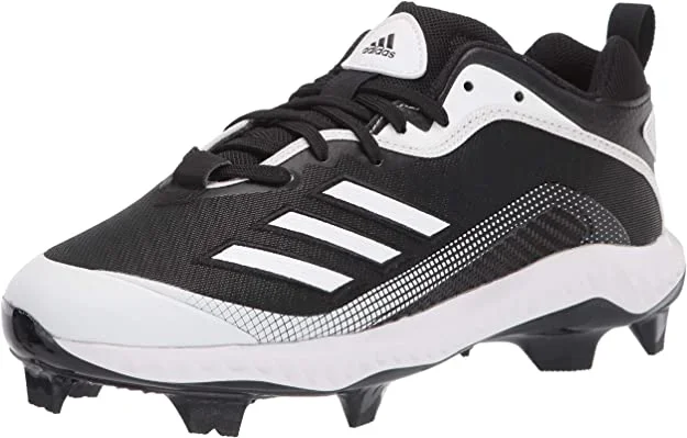 New Adidas Men’s Eg6552 Baseball Molded Cleats Black/ White Size 10