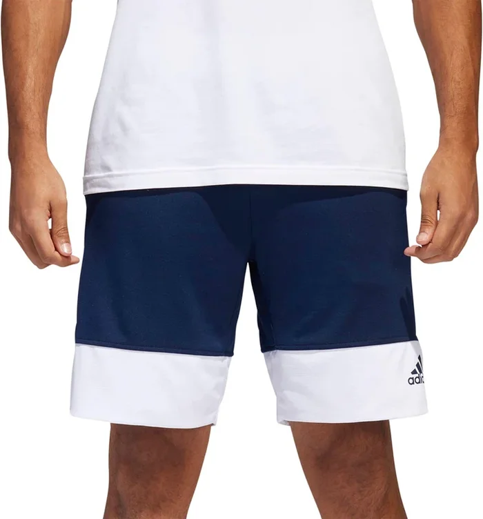 New Adidas Men’s Pro Madness Basketball Shorts Blue/White XL