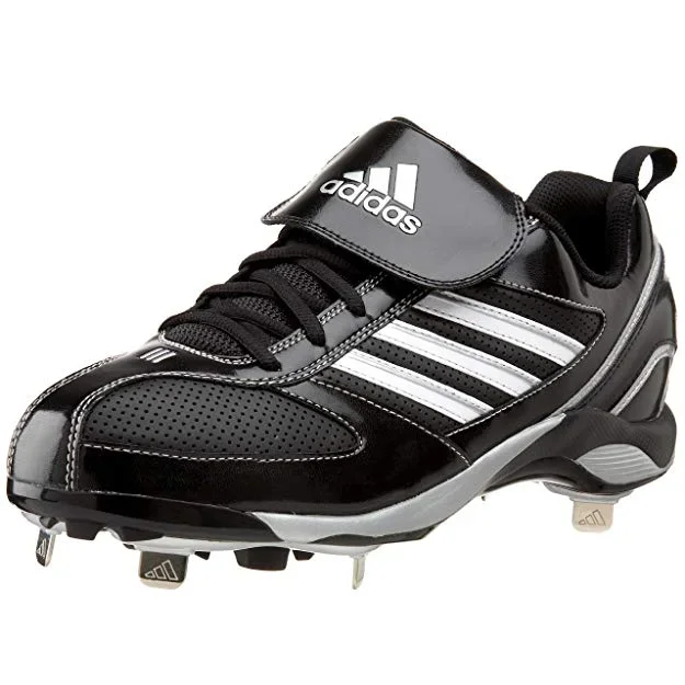 New Adidas Men’s Size 8 Diamond King Metal Low Baseball Cleat Black/White