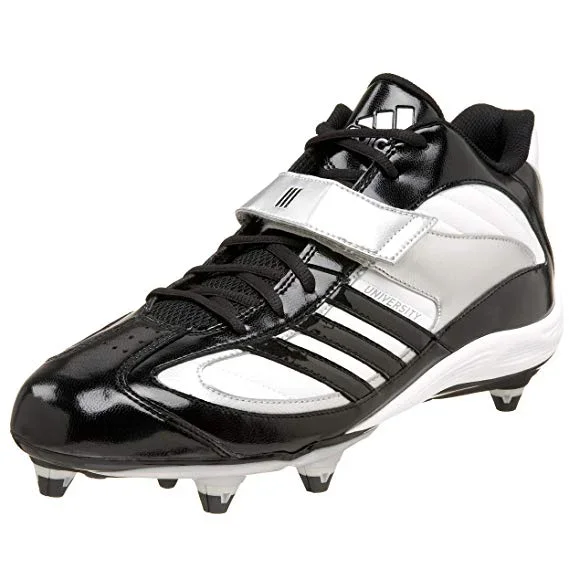 New Adidas Men’s University IV D Mid Football Cleat Men 13 Black/White
