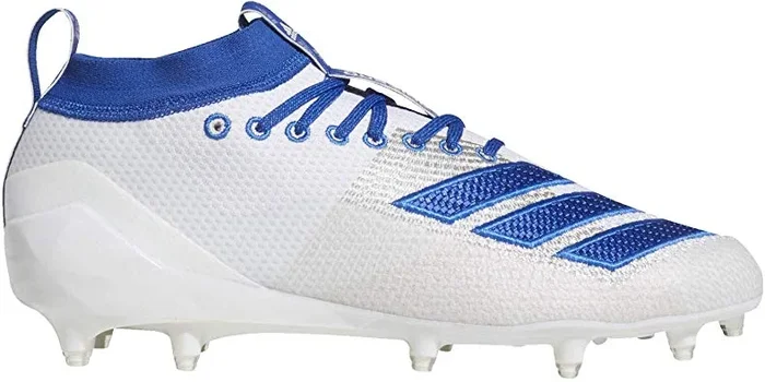 New Adidas Mens 10.5 Adizero 5 Star 8.0 Cleat Football Molded Cleats White/Royal