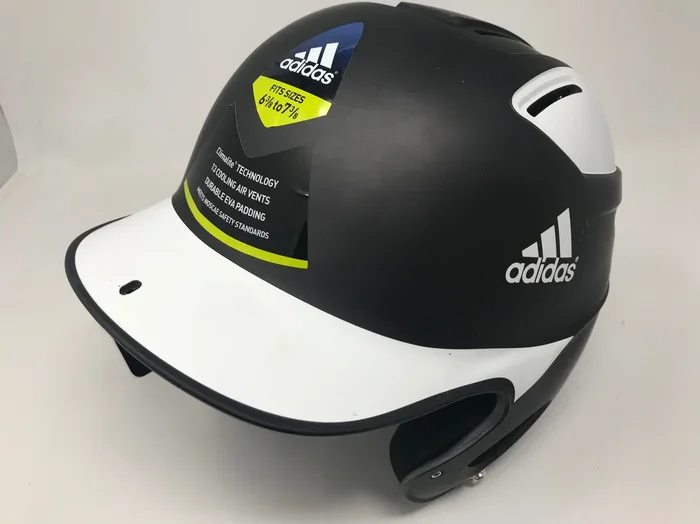 New Adidas PNH00300 Triple Stripe Phenom Batting Helmet Black/White 6 3/8-7 3/8