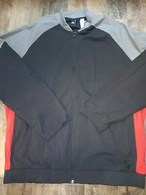 New ADIDAS SP ID Men’s Bomber Lightweight Jacket X-Large Black/Gray/Red