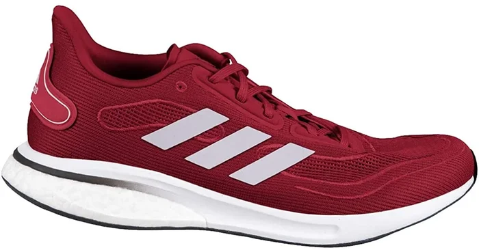 New Adidas Supernova Mens Casual Running Shoes Size 9 Red/Silver/White