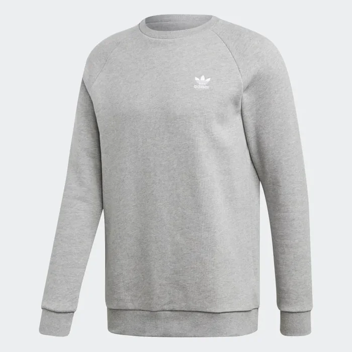 New Adidas Team Fleece Crew Men’s Gray Logo Long Sleeve Pullover XX-Large