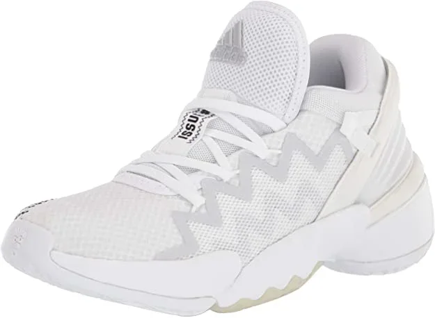 New Adidas Unisex-Adult D.o.n. Issue 2 Indoor Court Shoe Men’s Size 4 Wht/Slvr