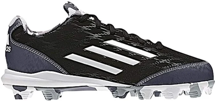 New Adidas Wheelhouse 3 K Lo Black/Silver/White Youth 1 Baseball Molded Cleats