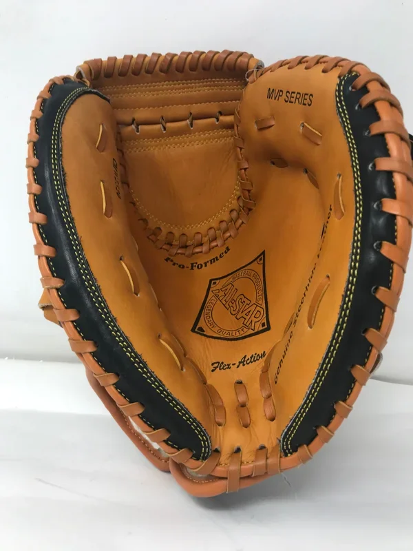 New All-Star 33.5 Inch Fastpitch Catcher’s Mitt Black/Tan RHT