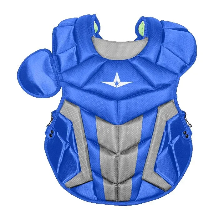 New All-Star System 7 AXIS CP1216S7X Youth 15.5″ Chest Protector Royal/Gray