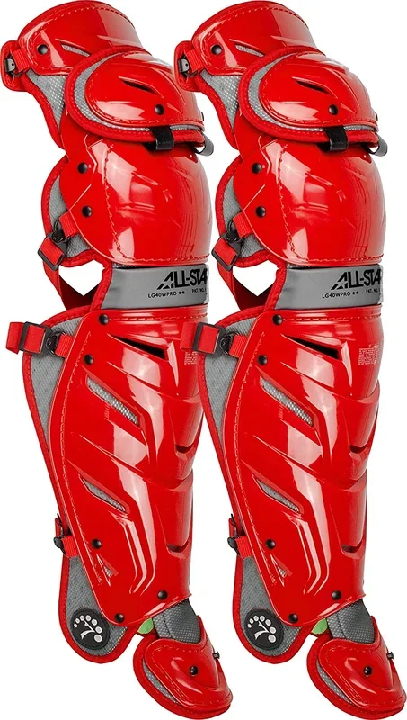 New All-Star System 7 Axis Leg Guards Red One Size LG40WPRO