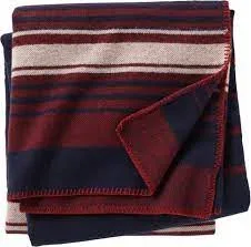 New Alpine Design Ember Mountain Blanket Burgundy/Navy 60″ x 72″