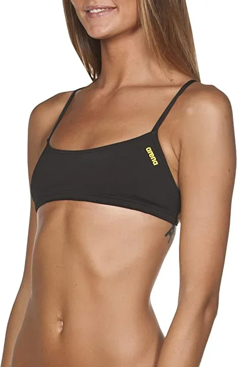 New Arena Women’s Large Rulebreaker Bandeau Play Bikini Top Black