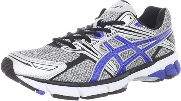 New ASICS Men’s GT-1000 Running Shoe, Black/Blue/Silver Size 6