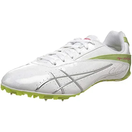 New Asics Women’s Hyper-Rocketgirl SP 4 Track And Field Shoe Sz 7 White/Kiwi/Slv