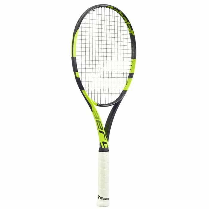 New Babolat Pure Aero Strung Nc Racket Black/Green Grip 4 3/8