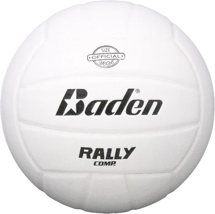 New Baden | Rally | Composite | Indoor Practice Volleyball | All Ages | Official Size 5 | White