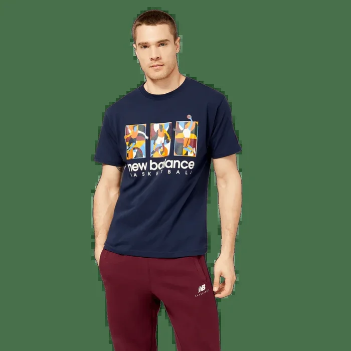 New Balance Men’s Hoops Abstract Graphic T-Shirt