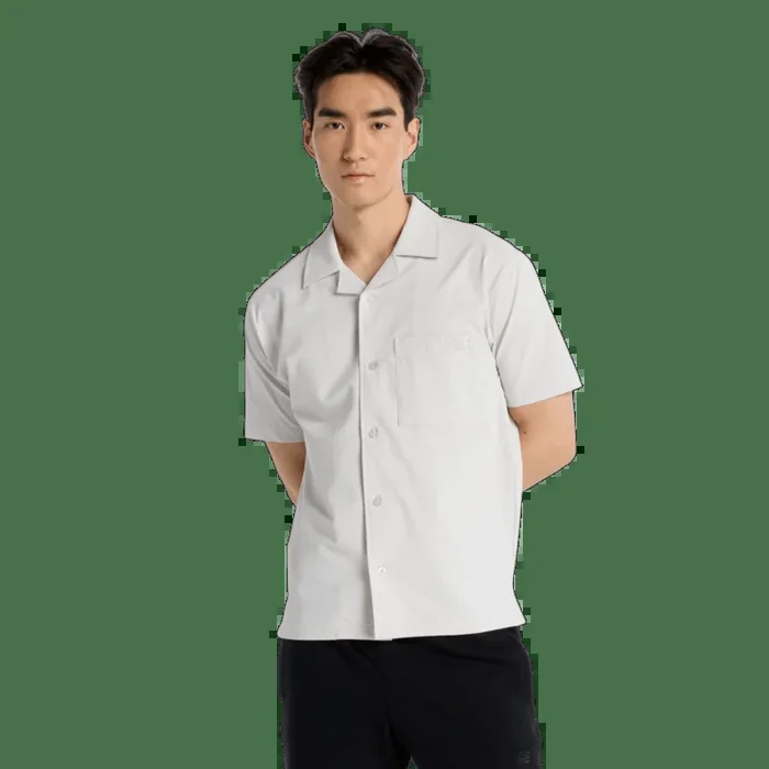 New Balance Men’s Seersucker Button Up Short Sleeve