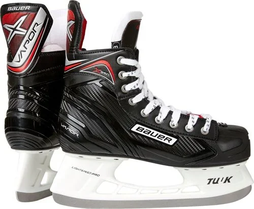 New Bauer Senior Vapor X350 Ice Hockey Skates Men 12 Black/Red Dynamic Speed