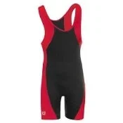 New Brute Okie Singlet Youth Medium Wrestling Singlet Red/Black