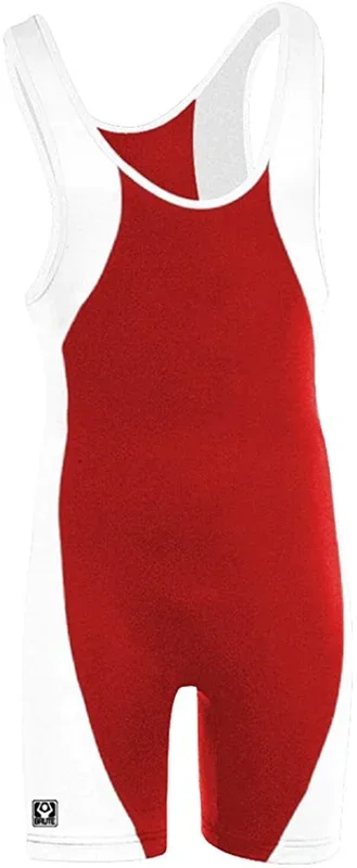 New Brute Okie Singlet Youth X-Small Wrestling Singlet White/Red