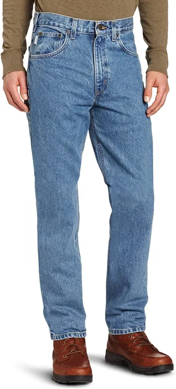 New Carhartt Men’s Relaxed Fit Tapered Leg Jean 30X32 Blue B18-STW