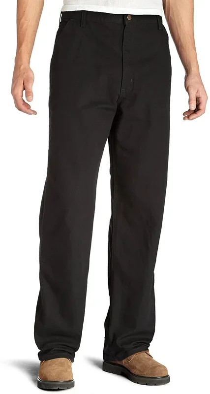 New Carhartt Men’s Washed Duck Work Dungaree Pants 38 X 32 Black