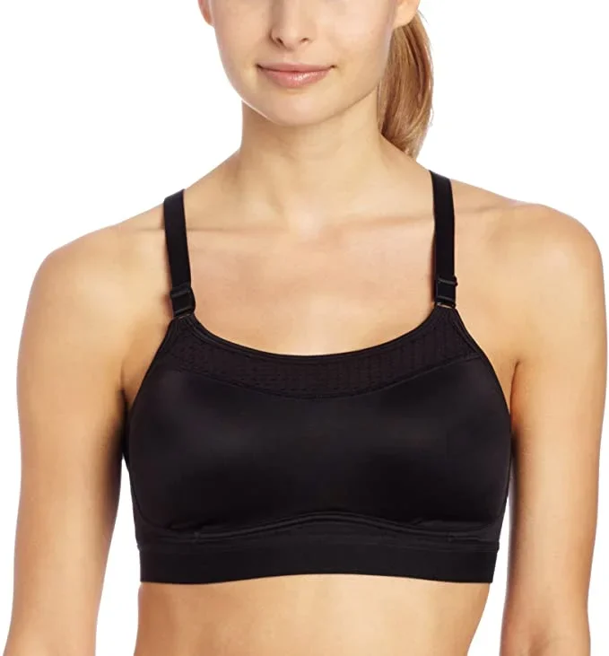 New Champion Women’s Show Off Sports Bra Black Medium Hook and Eye closure