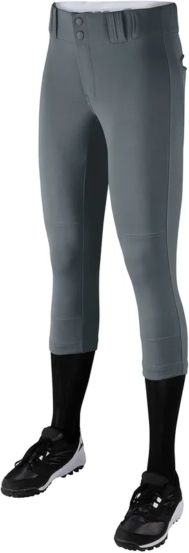 New CHAMPRO Girl’s Traditional Knicker Style Knee-Length Baseball Pants Small Gray