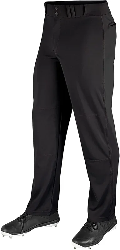 New CHAMPRO Men’s MVP Open Bottom Relaxed Fit Baseball Pants Black Small