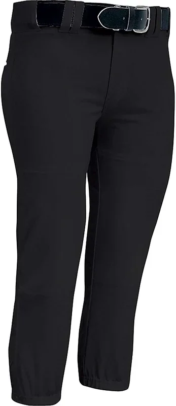 New CHAMPRO Women’s Sports Low-Rise Softball Pants Large Black