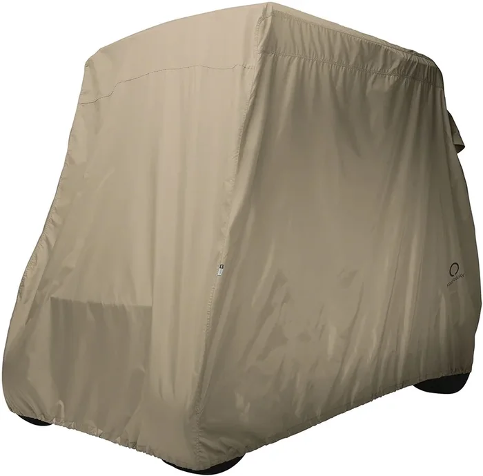 New Classic Accessories Fairway Golf Cart Cover Long Roof Khaki
