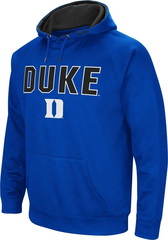 New Colosseum Duke Blue Devil’s Mens Royal/Black Fleece Pullover Hoodie Medium