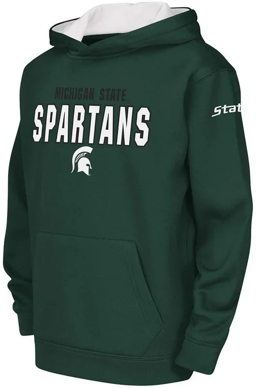 New Colosseum Michigan State Spartans Men’s Green/White Large Long Sleeve Hoodie