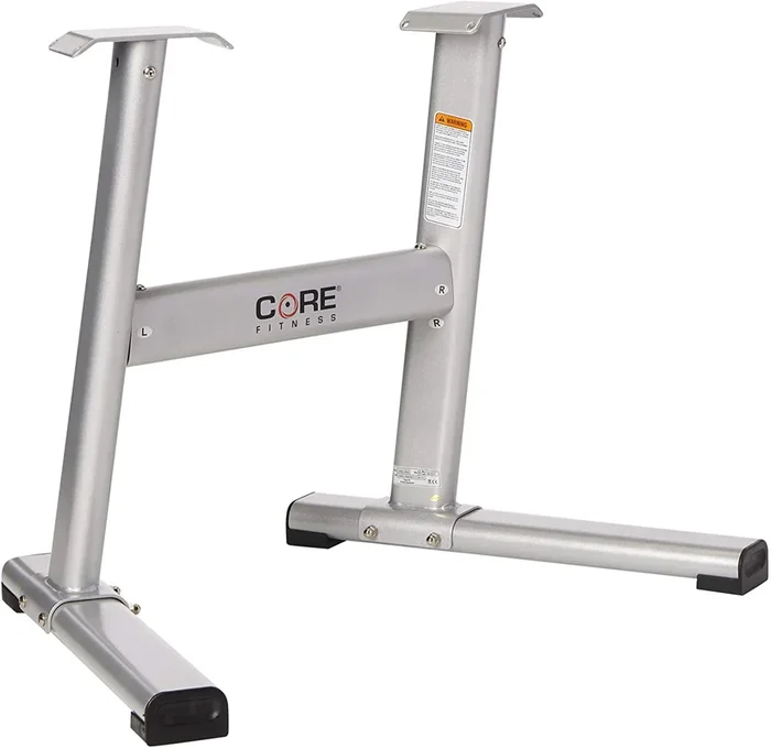 New Core Fitness Adjustable Dumbbell Weight Stand Easy lifting experience Silver