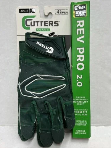 New Cutters Adult Rev Pro 2.0 Receiver Gloves Green/White Medium