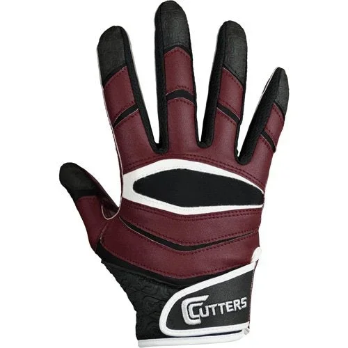 New Cutters Gloves Adult C-TACK Revolution Football Glove XXX-Large Maroon