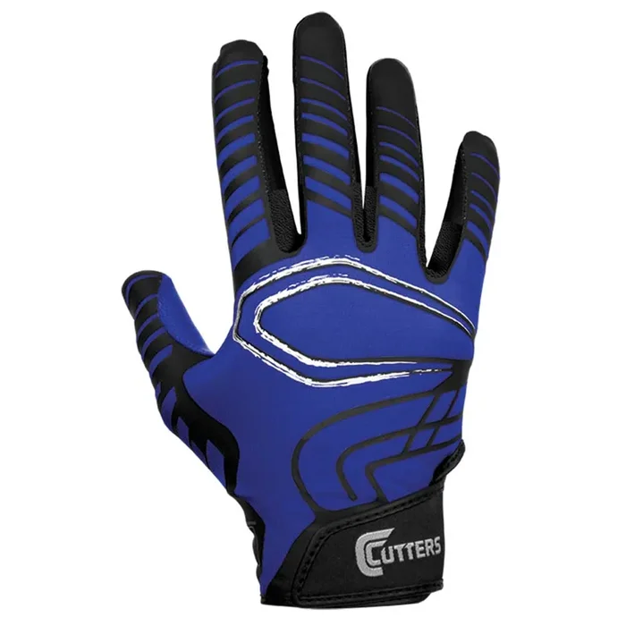New Cutters Men’s Royal REV Football Receiver Gloves XX-Large (1) Pair C-Tack