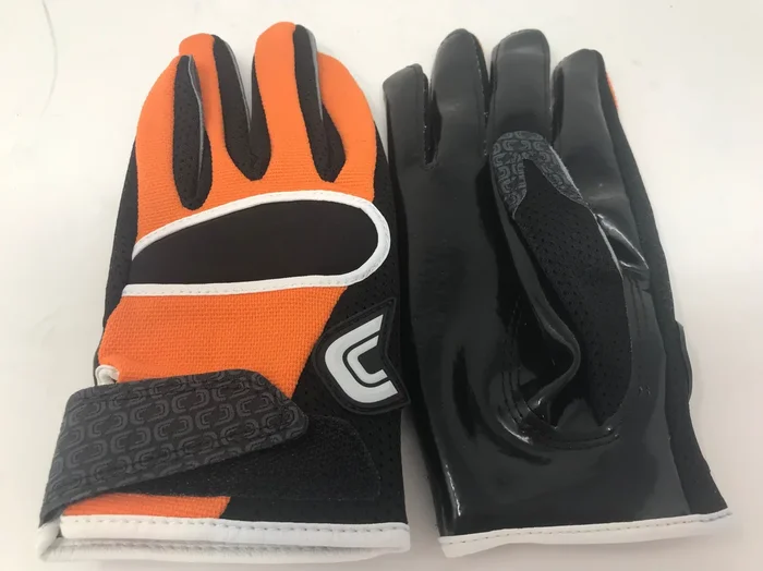 New Cutters The Original Receiver Orange/Black/White Adult Large C-Tack Grip