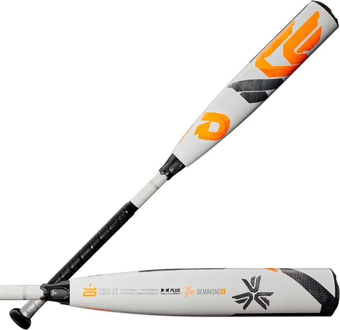 New Demarini CF (-10) USSSA Baseball Bat- 2 3/4″ Barrel White/Orange